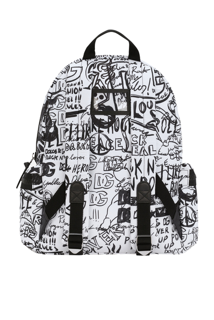 Kids Graffiti Print Backpack